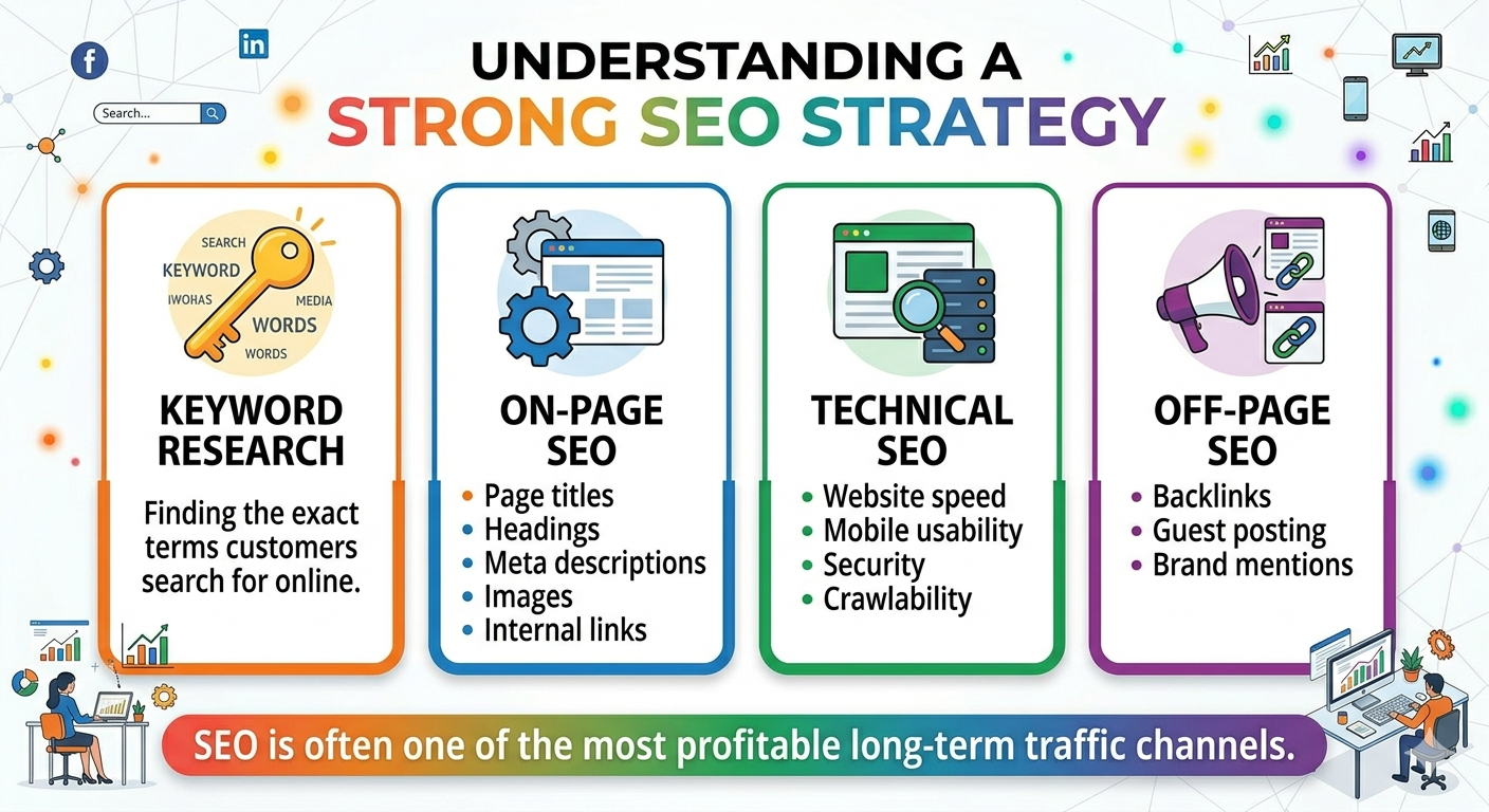 Off-page SEO and backlinks visual
